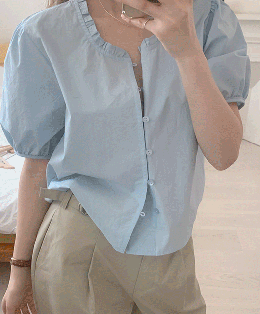 💙주문폭주💙 Twain cotton blouse (2color)